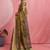 Olive floral tissue heavy work banarasi saree