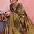 Olive floral tissue heavy work banarasi saree