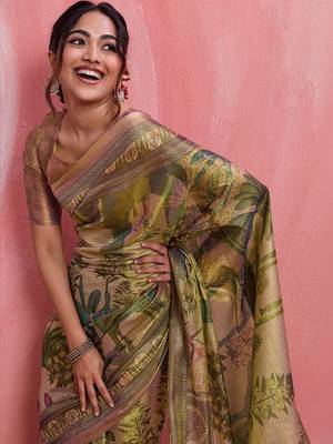 Multicolor floral tissue designer banarasi saree 2
