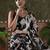 Black ready to wear satin floral digital printed saree