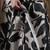 Black ready to wear satin floral digital printed saree