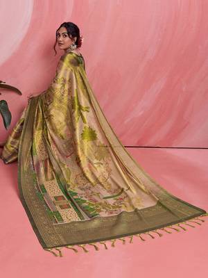 Multicolor floral tissue heavy work banarasi saree 3