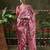 Pink ready to wear satin floral digital printed saree