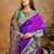 Purple ethnic motifs woven designer art silk sarees with unstitched blouse