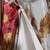 White ready to wear satin floral digital printed saree