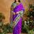 Purple ethnic motifs woven designer art silk sarees with unstitched blouse