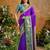 Purple ethnic motifs woven designer art silk sarees with unstitched blouse