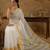 Off white zari kerala kasavu saree with unstitched blouse