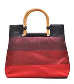 Black and red tote