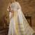 Off white zari kerala kasavu saree with unstitched blouse