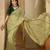 Green embroidered chiffon saree