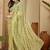 Green embroidered chiffon saree