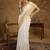 Off white zari kerala kasavu saree with unstitched blouse