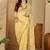 Yellow embroidered chiffon saree