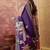 Purple embellished embroidered saree with blouse piece