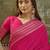 Magenta floral embroidered saree with blouse piece