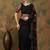 Black black floral embroidered saree