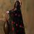 Black black floral embroidered saree