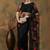 Black black floral embroidered saree