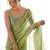 Lime embellished embroidered tissue designer saree