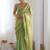 Lime embellished embroidered tissue designer saree