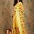 Yellow embroidered net sarees