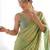 Lime embellished embroidered tissue designer saree