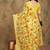 Yellow embroidered net sarees