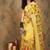 Yellow embroidered net sarees