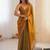 Mustard embellished sequinned tissue designer saree