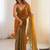 Mustard embellished sequinned tissue designer saree