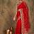 Red floral embroidered net sarees