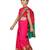 Pink girls woven design zari banarasi saree