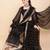 Black black & white embellished sequinned  georgette palazoo saree