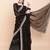 Black black & white embellished sequinned  georgette palazoo saree