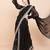 Black black & white embellished sequinned  georgette palazoo saree
