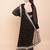 Black black & white embellished sequinned  georgette palazoo saree