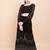 Black black & white embellished sequinned  georgette palazoo saree