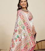White woven design pashmina sarees