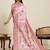 Pink woven design pashmina sarees