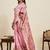 Pink woven design pashmina sarees