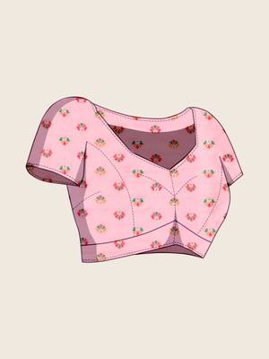 Pink woven design pashmina sarees 5