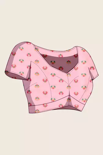 Pink woven design pashmina sarees