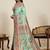 Sea green woven design pashmina sarees