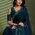 Green beads stones silk satin party sarees