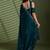 Green beads stones silk satin party sarees