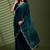 Green beads stones silk satin party sarees