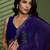 Purple floral beads and stones tissue designer saree