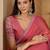 Pink embellished embroidered satin saree