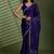 Purple floral beads and stones tissue designer saree